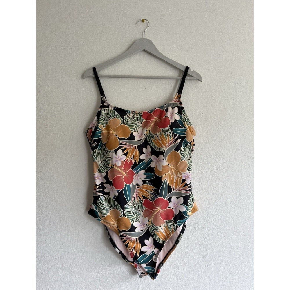 Hurley One Piece‎ Swimsuit Caribbean Tropical Floral Print Size XL